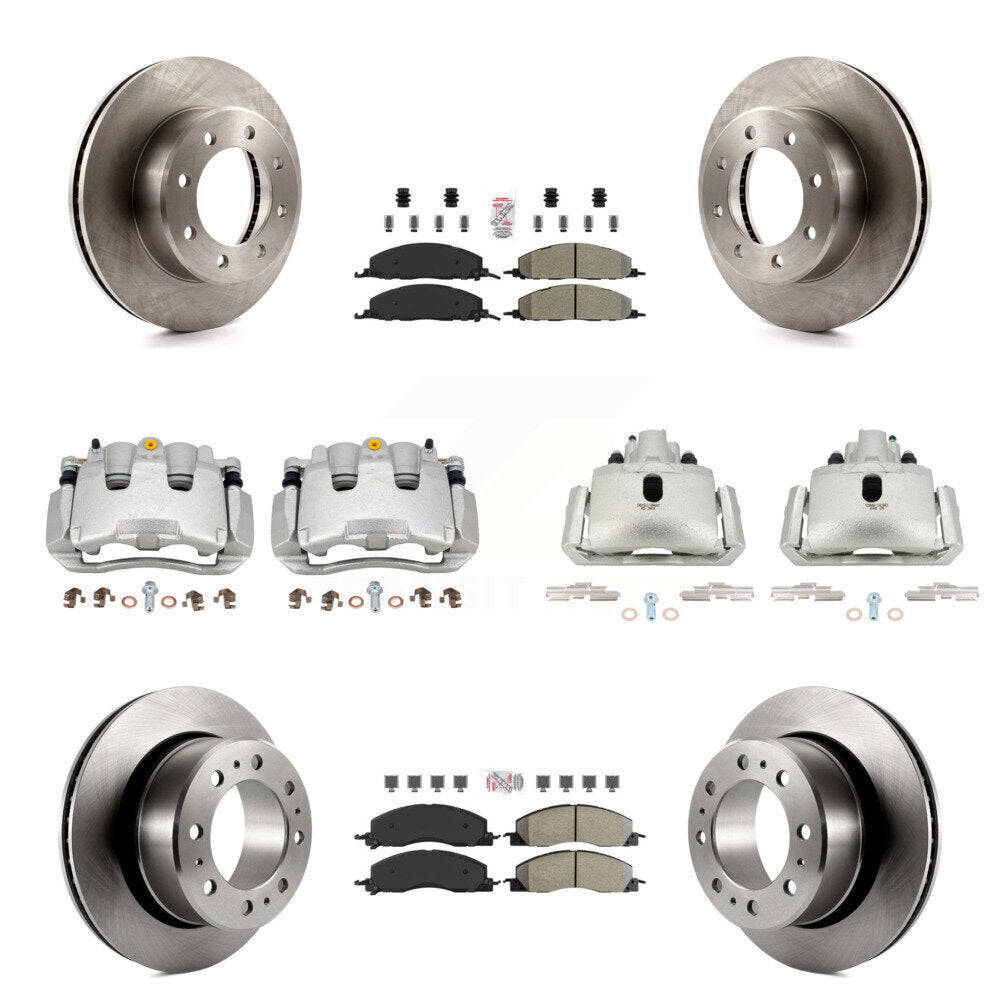 Front Rear Disc Brake Caliper Rotors And Semi-Metallic Pads Kit (10Pc) For Ram 1500 KC8-101977N
