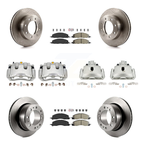 Front Rear Disc Brake Caliper Rotors And Semi-Metallic Pads Kit (10Pc) For Ram 1500 KC8-101979N