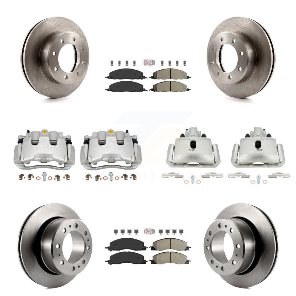 Front Rear Disc Brake Caliper Rotors And Semi-Metallic Pads Kit (10Pc) For Ram 1500 KC8-101979N