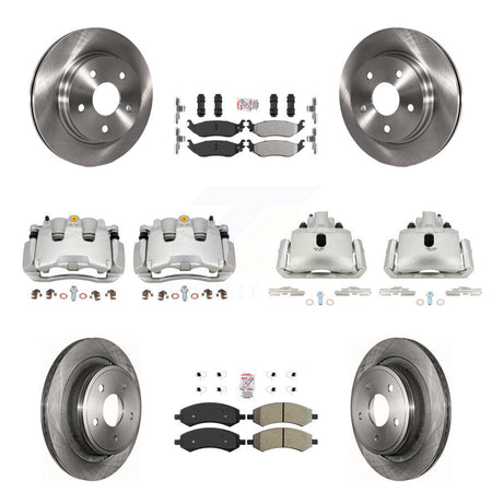 Front Rear Brake Caliper Rotor & Semi-Metallic Pad Kit (10Pc) For Ram 1500 Classic Dodge KC8-101982N