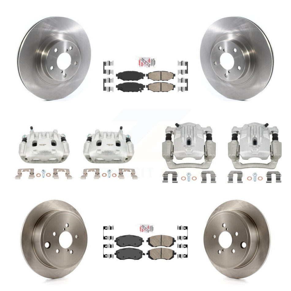 Front Rear Disc Brake Caliper Rotor And Ceramic Pad Kit (10Pc) For Subaru Outback Legacy KC8-101993N