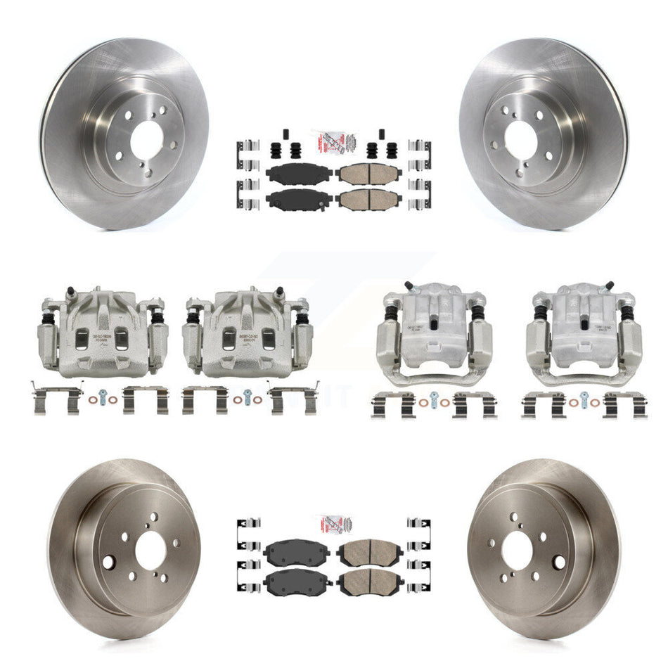 Front Rear Disc Brake Caliper Rotors And Ceramic Pads Kit (10Pc) For Subaru Legacy KC8-101995N