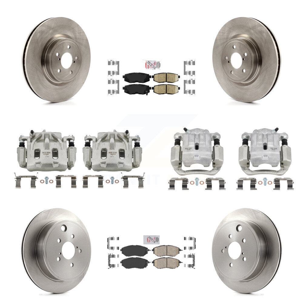 Front Rear Disc Brake Caliper Rotor And Ceramic Pad Kit (10Pc) For Subaru Outback Legacy KC8-101999N
