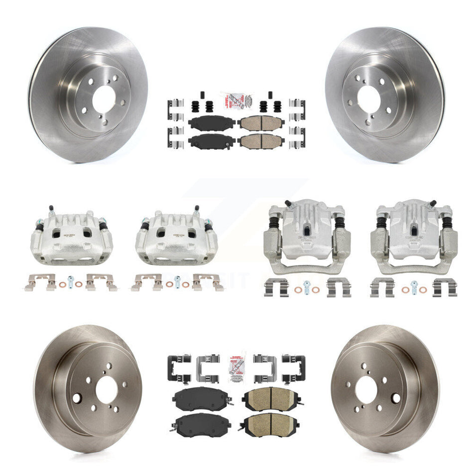 Front Rear Brake Caliper Rotor And Ceramic Pad Kit (10Pc) For Subaru Outback Legacy 2.5L KC8-102001N