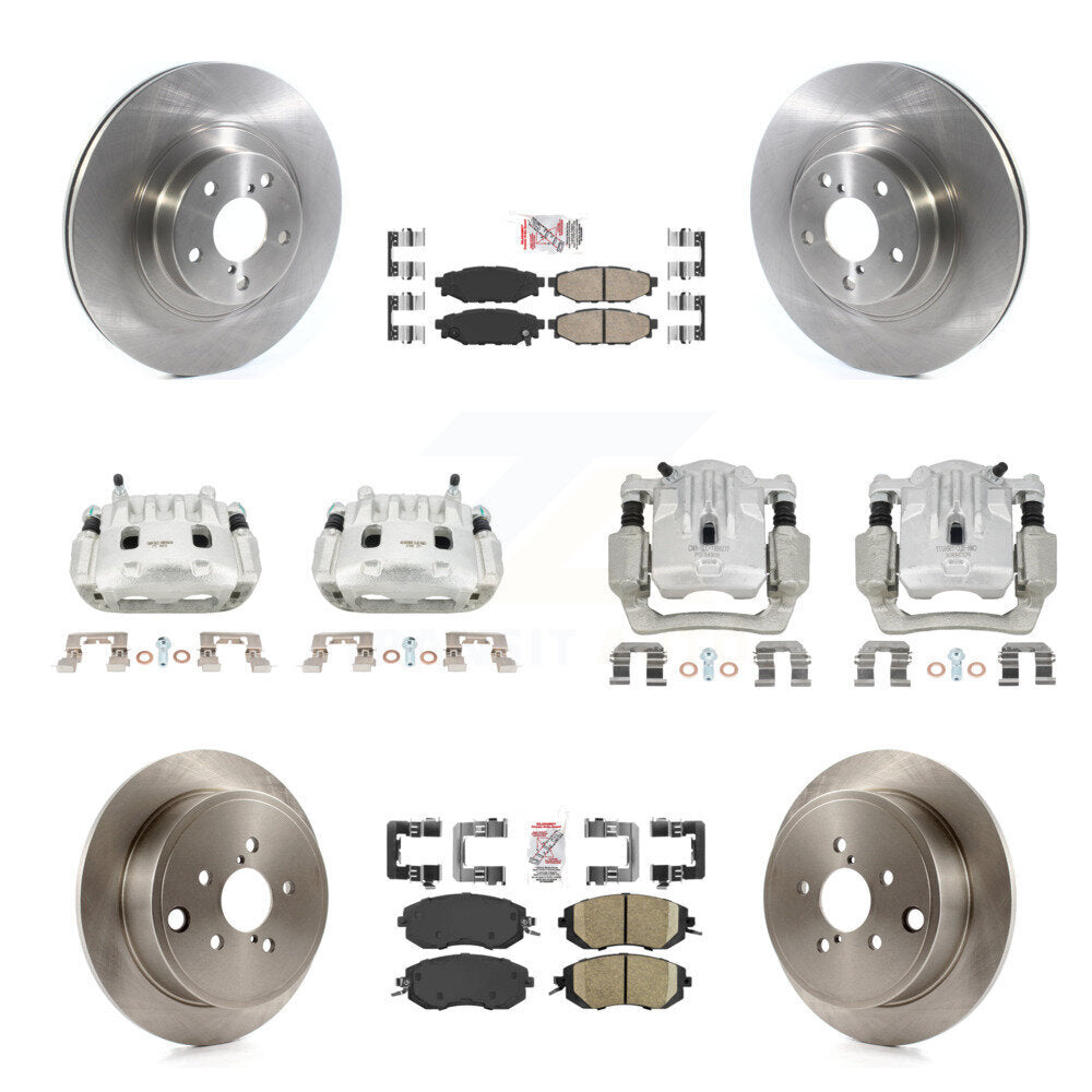 Front Rear Brake Caliper Rotor And Ceramic Pad Kit (10Pc) For Subaru Outback Legacy 2.5L KC8-102003N