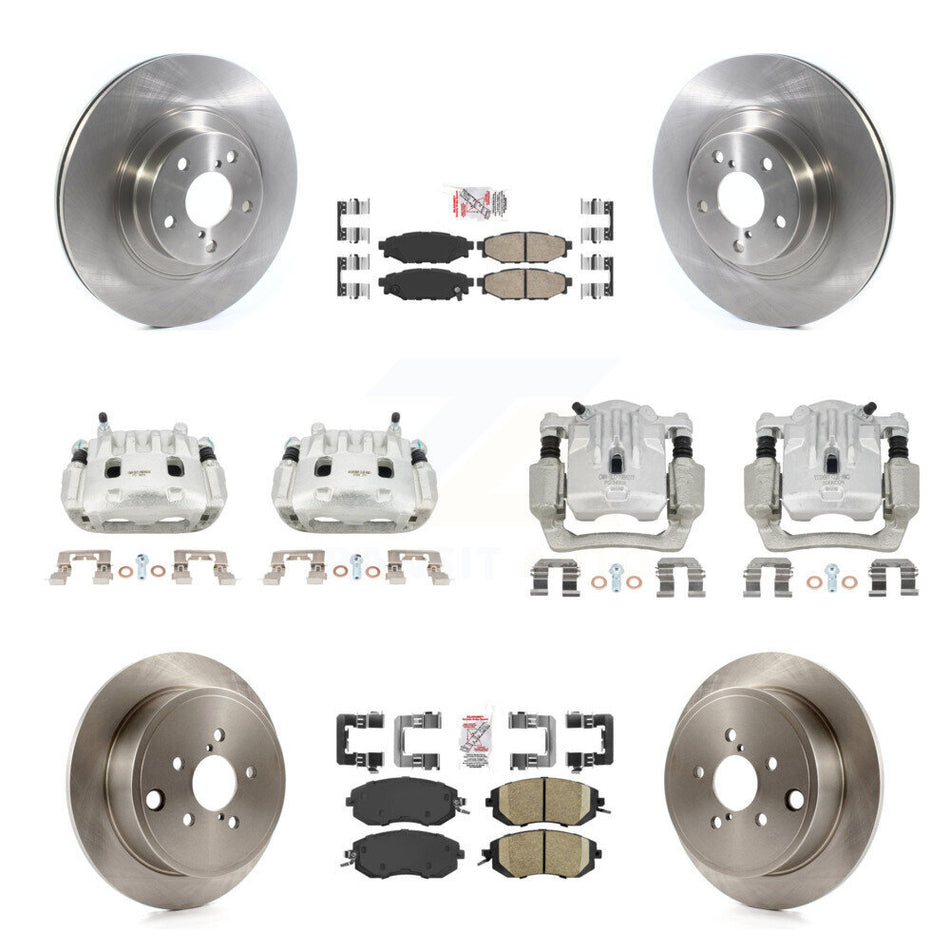 Front Rear Brake Caliper Rotor And Ceramic Pad Kit (10Pc) For Subaru Outback Legacy 2.5L KC8-102003N