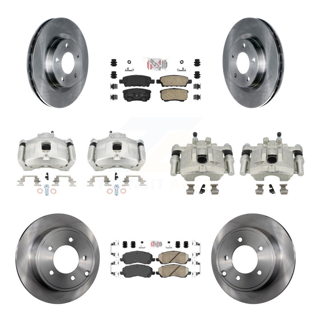 Front Rear Brake Caliper Rotors Ceramic Pad Kit (10Pc) For Jeep Patriot Compass Chrysler KC8-102004N