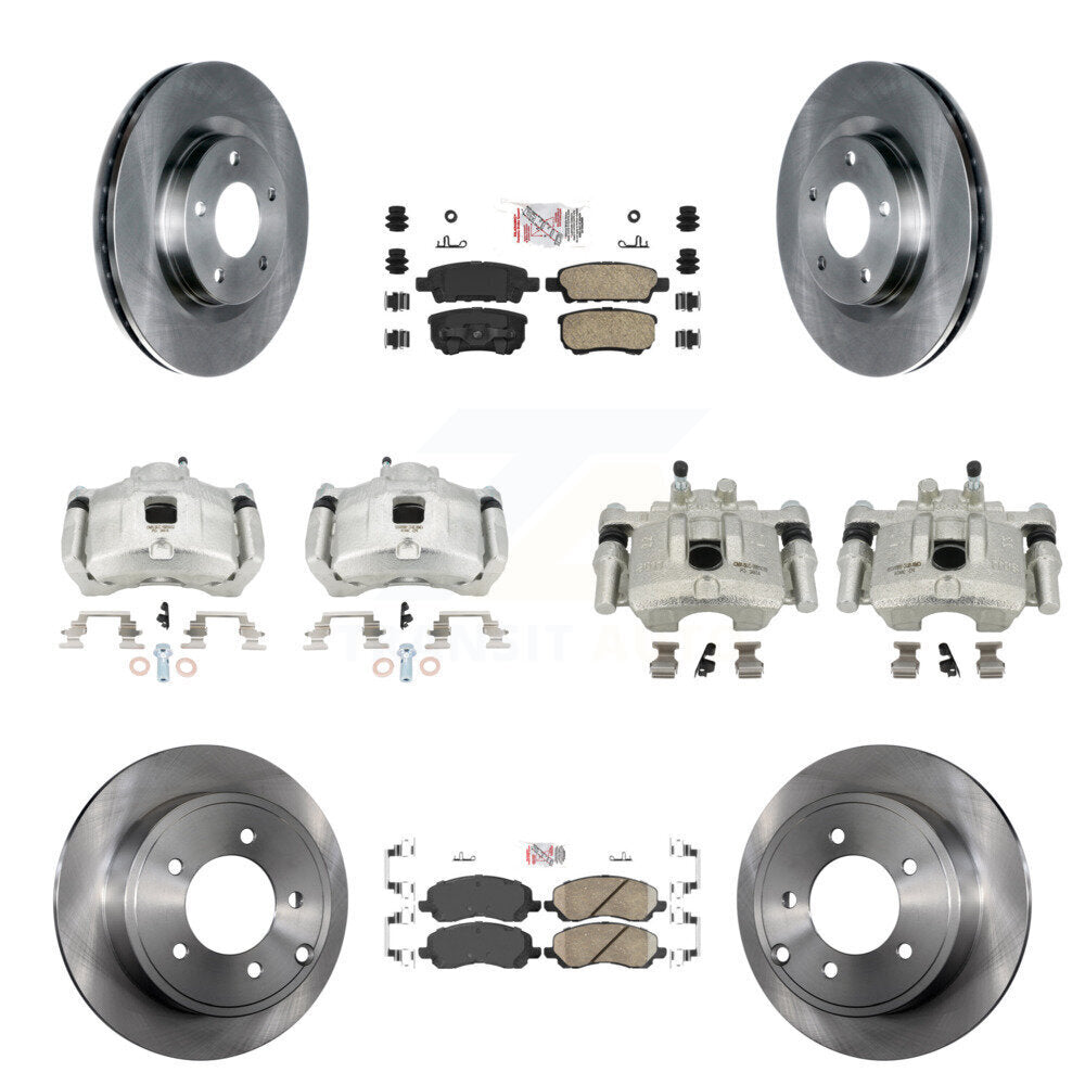 Front Rear Brake Caliper Rotors Ceramic Pad Kit (10Pc) For Jeep Patriot Compass Chrysler KC8-102005N
