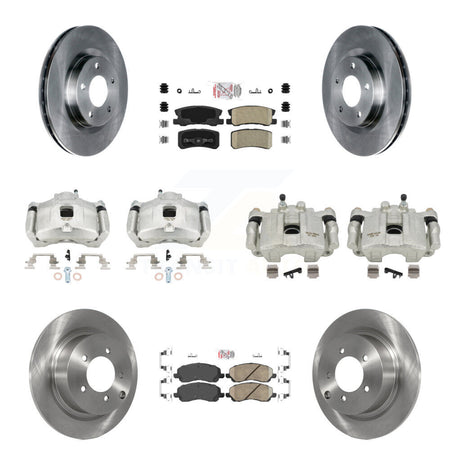 Front Rear Brake Caliper Rotors Ceramic Pad Kit (10Pc) For Jeep Patriot Compass Chrysler KC8-102011N