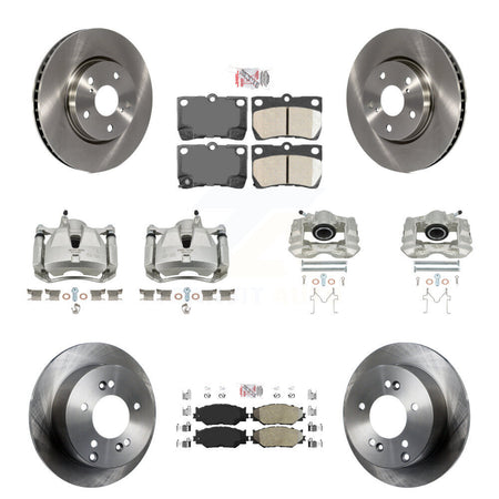 Front Rear Disc Brake Caliper Rotors And Ameribrakes Pads Kit (10Pc) For Lexus IS250 KC8-102072N