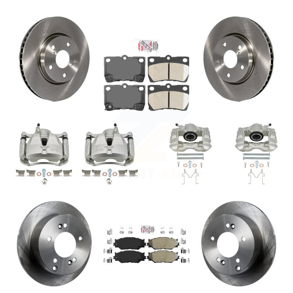 Front Rear Disc Brake Caliper Rotors And Ameribrakes Pads Kit (10Pc) For Lexus IS250 KC8-102072N