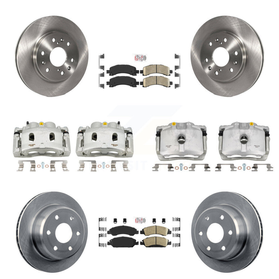 Front Rear Brake Caliper Rotor And Ceramic Pad Kit (10Pc) For Chevrolet Express 1500 GMC KC8-102120N