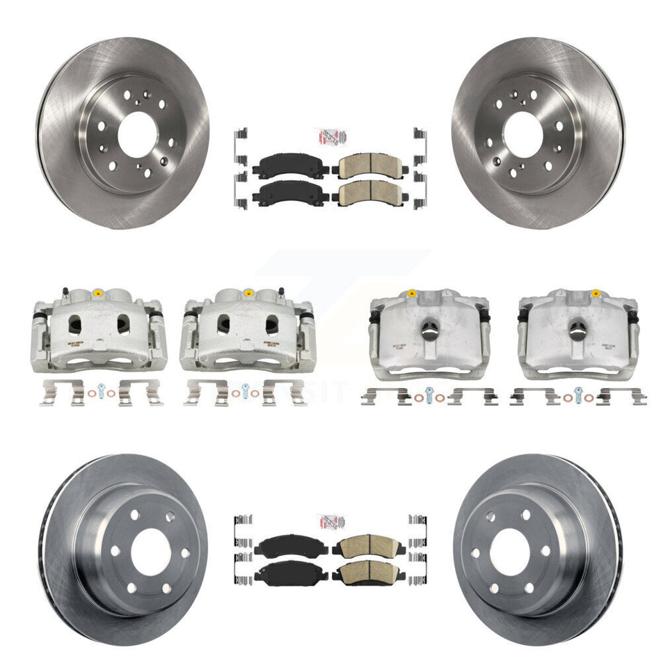 Front Rear Brake Caliper Rotor And Ceramic Pad Kit (10Pc) For Chevrolet Express 1500 GMC KC8-102121N