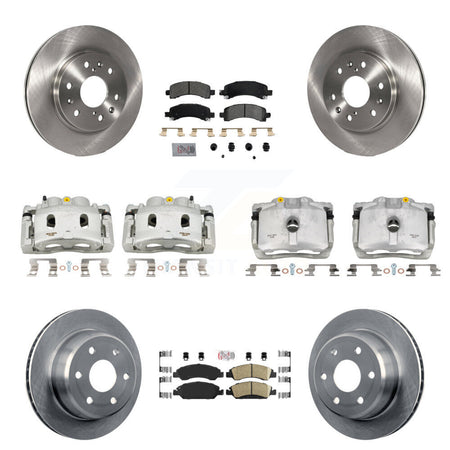 Front Rear Brake Caliper Rotor Ameribrakes Pad Kit (10Pc) For Chevrolet Express 1500 GMC KC8-102123N