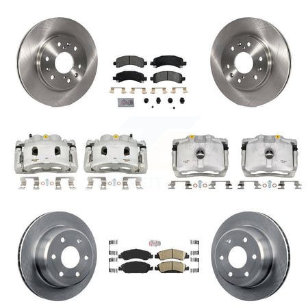 Front Rear Brake Caliper Rotor Ameribrakes Pad Kit (10Pc) For Chevrolet Express 1500 GMC KC8-102124N