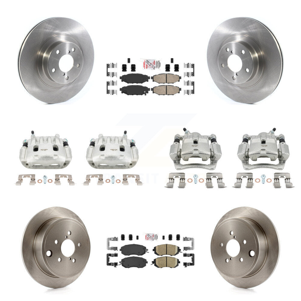 Front Rear Disc Brake Caliper Rotor & Ceramic Pad Kit (10Pc) For Subaru Impreza Forester KC8-102224N