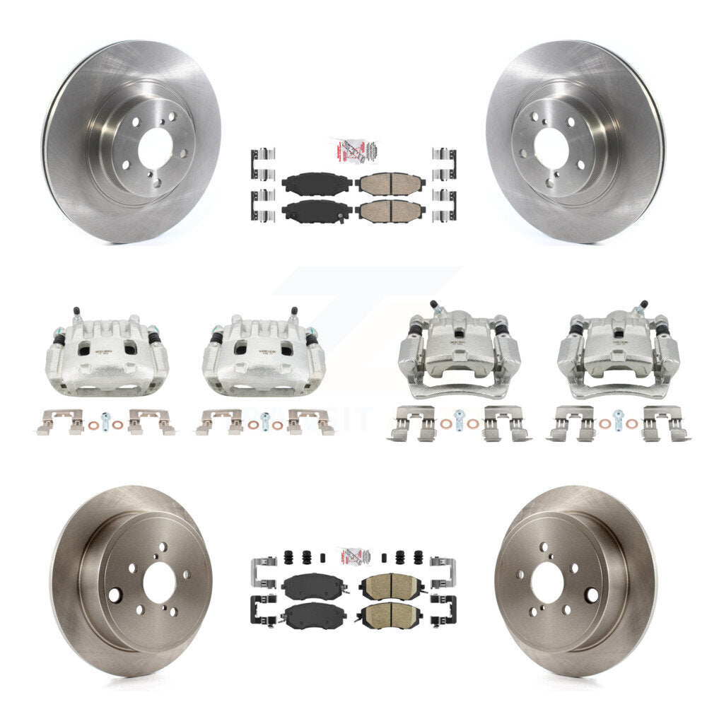 Front Rear Disc Brake Caliper Rotor & Ceramic Pad Kit (10Pc) For Subaru Impreza Forester KC8-102226N