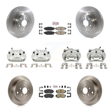 Front Rear Disc Brake Caliper Rotor & Ceramic Pad Kit (10Pc) For Subaru Impreza Forester KC8-102226N