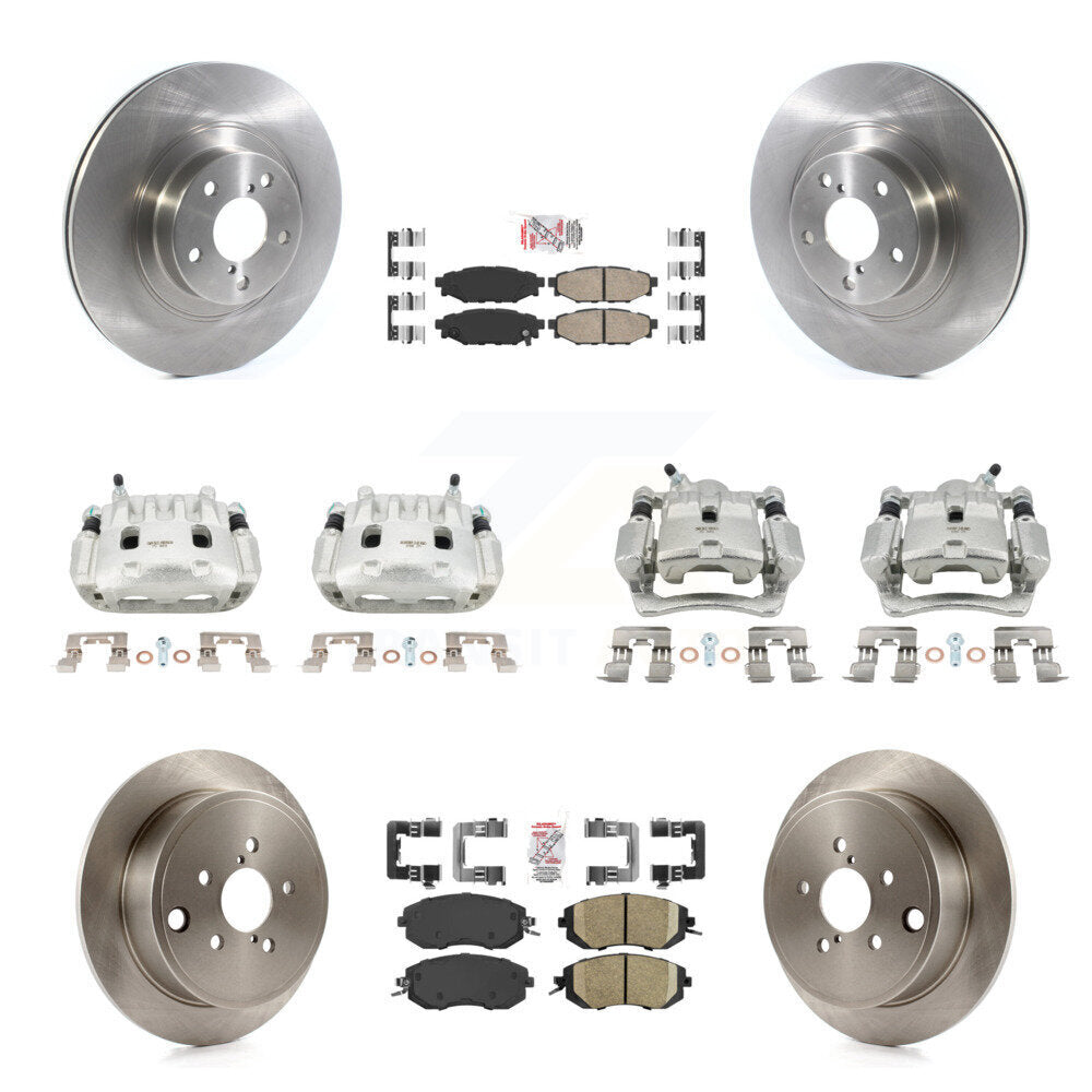 Front Rear Disc Brake Caliper Rotor & Ceramic Pad Kit (10Pc) For Subaru Impreza Forester KC8-102227N