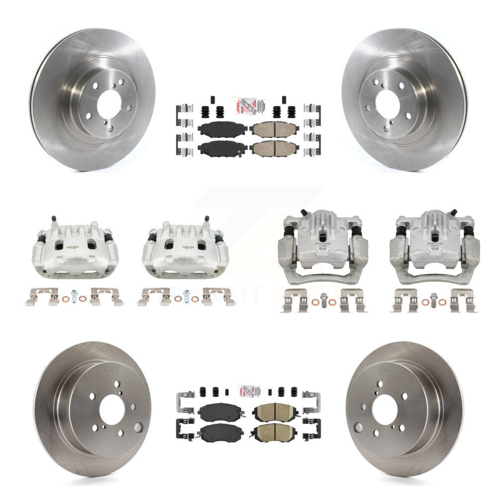 Front Rear Brake Caliper Rotor & Ceramic Pad Kit (10Pc) For Subaru Forester XV Crosstrek KC8-102228N