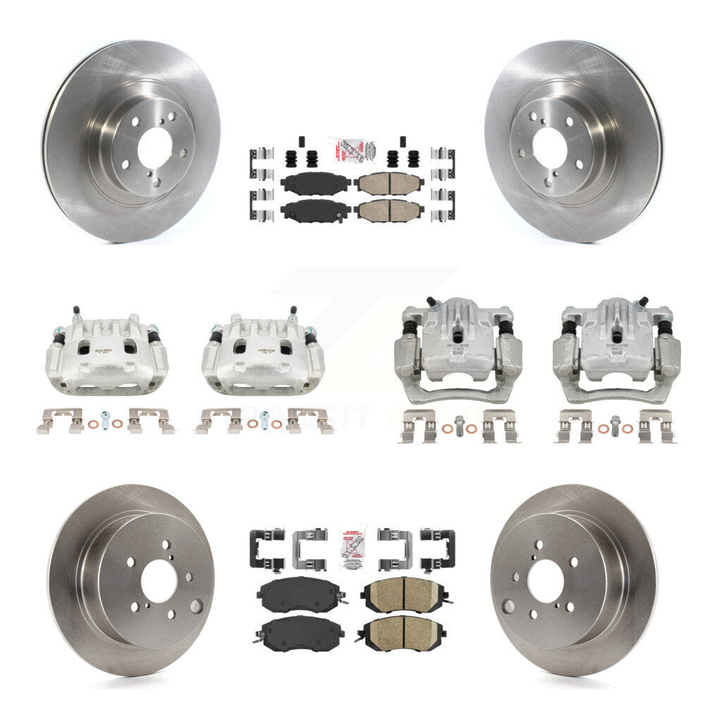 Front Rear Brake Caliper Rotor & Ceramic Pad Kit (10Pc) For Subaru Forester XV Crosstrek KC8-102229N
