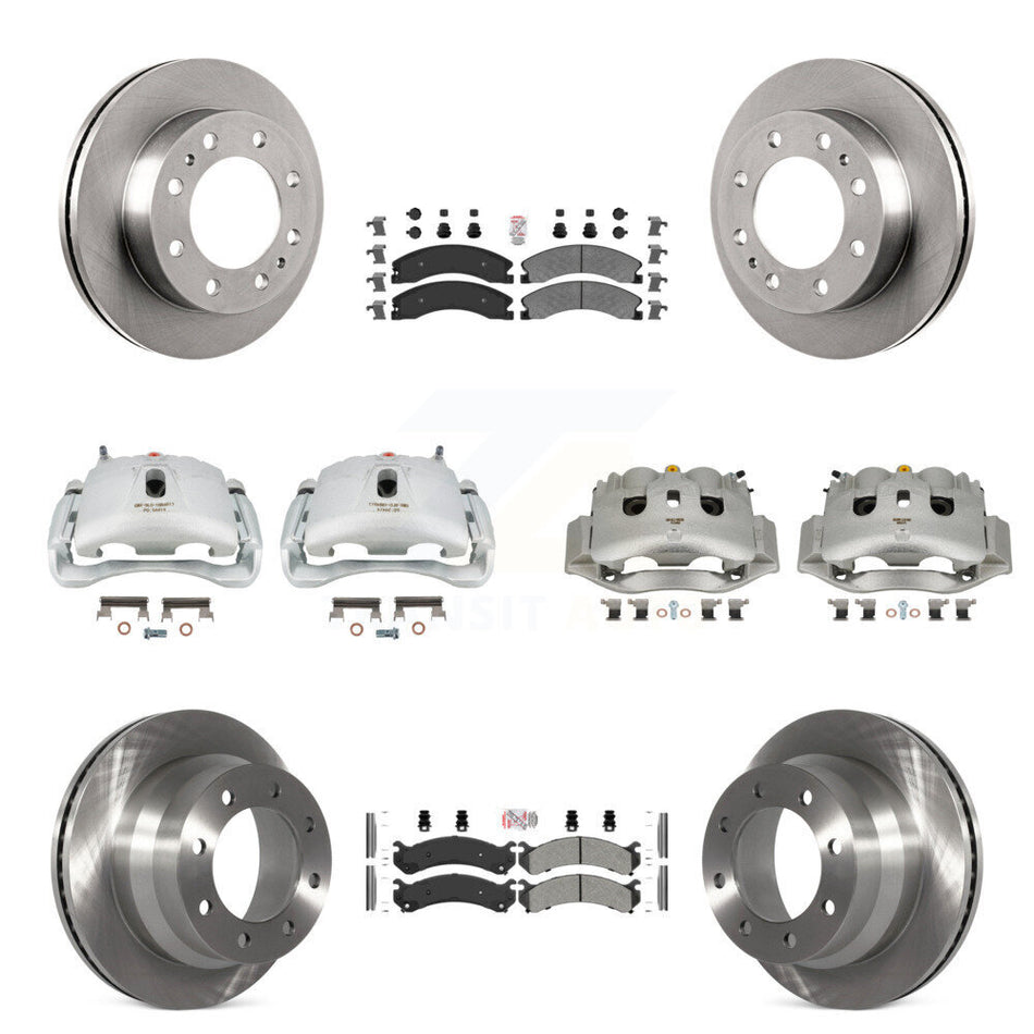 Front Rear Brake Caliper Rotor & Semi-Metallic Pad Kit (10Pc) For Chevrolet Express 4500 KC8-102242N