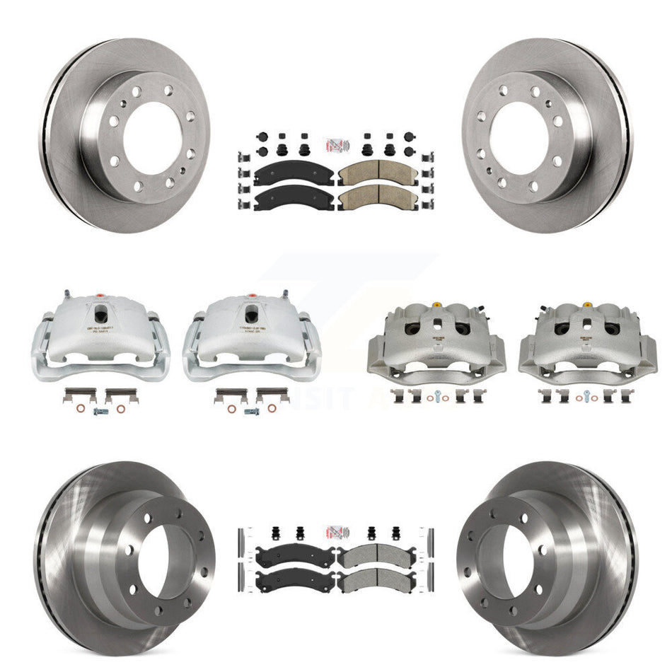 Front Rear Brake Caliper Rotor Ameribrakes Pad Kit (10Pc) For Chevrolet Express 4500 GMC KC8-102245N