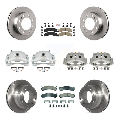 Front Rear Brake Caliper Rotor And Ceramic Pad Kit (10Pc) For Chevrolet Express 4500 GMC KC8-102247N