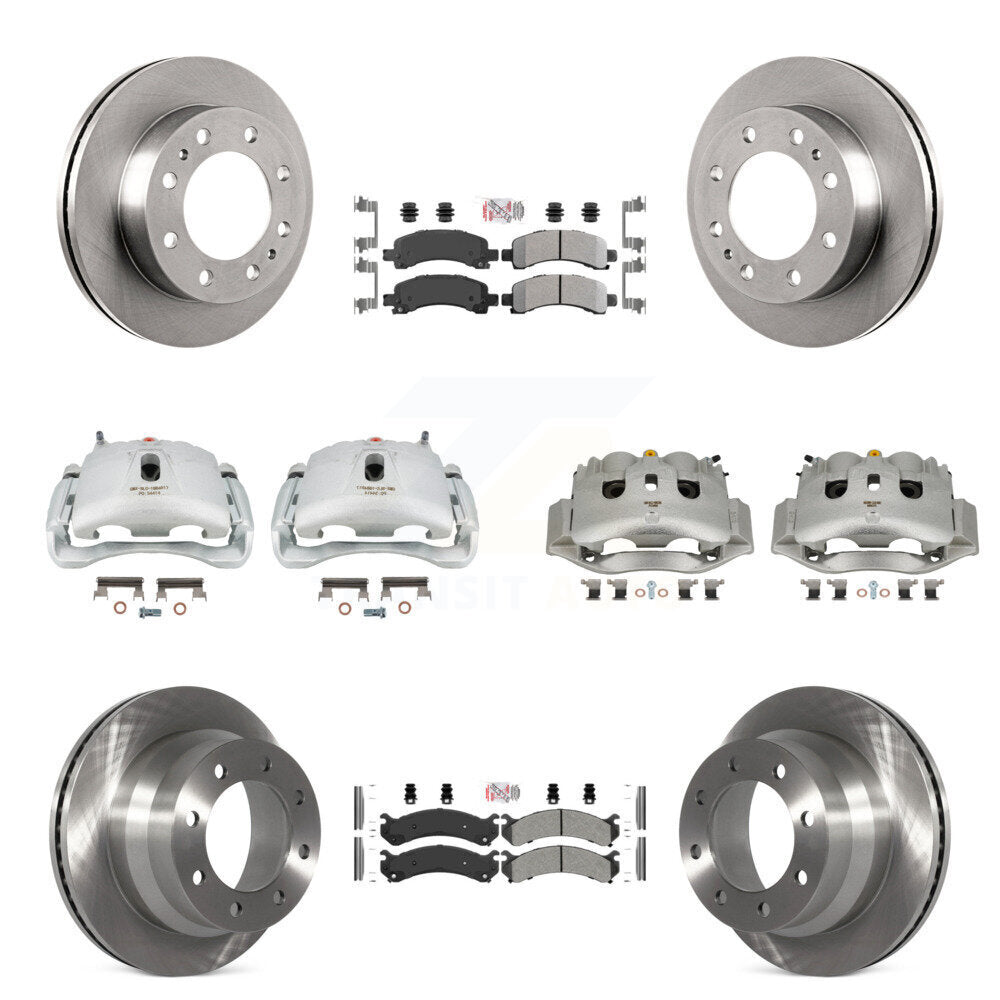 Front Rear Brake Caliper Rotor & Semi-Metallic Pad Kit (10Pc) For Chevrolet Express 4500 KC8-102260N