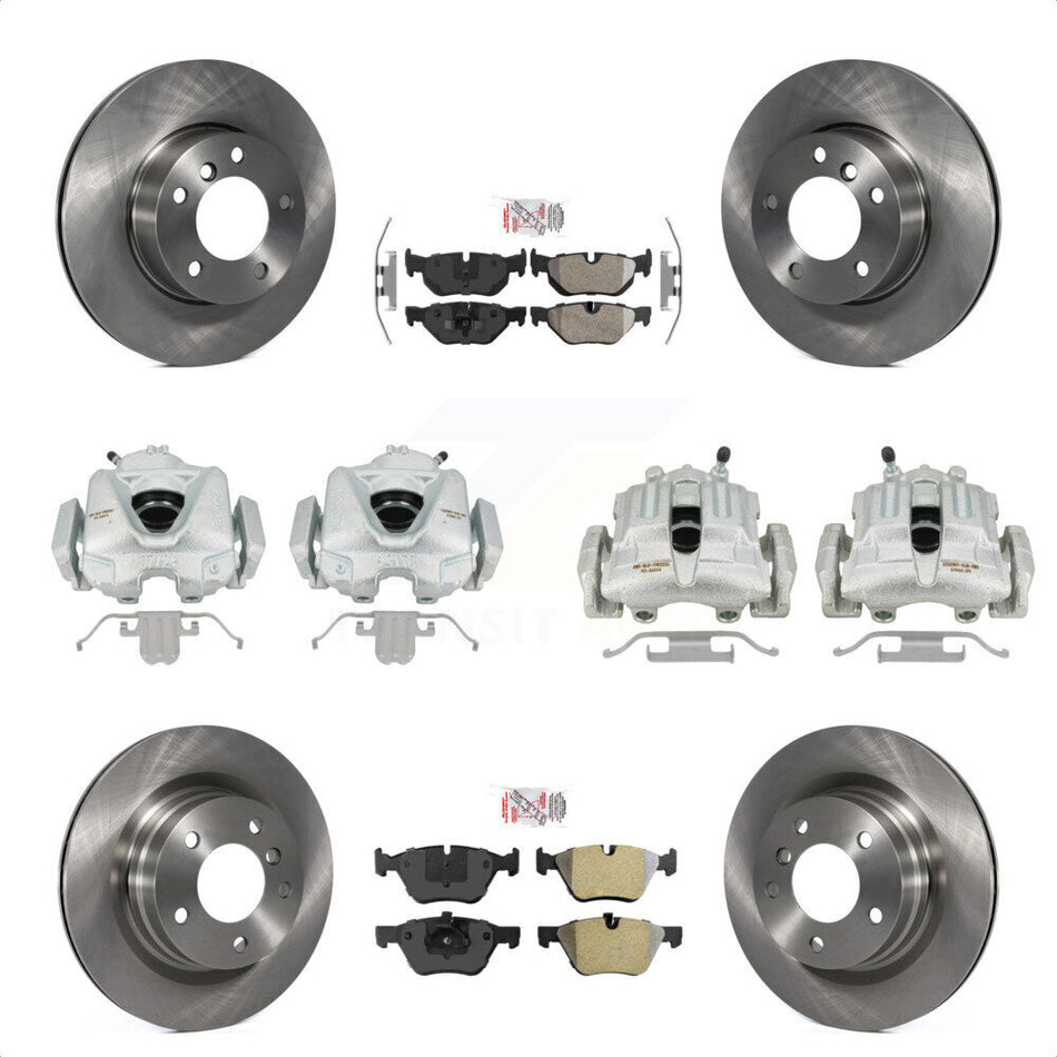 Front Rear Disc Brake Caliper Rotors And Semi-Metallic Pads Kit (10Pc) For BMW 328i 323i KC8-102271N by Transit Auto