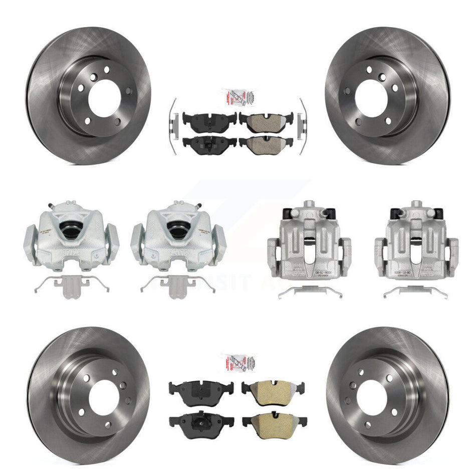 Front Rear Disc Brake Caliper Rotors And Semi-Metallic Pads Kit (10Pc) For BMW 328i 323i KC8-102271N