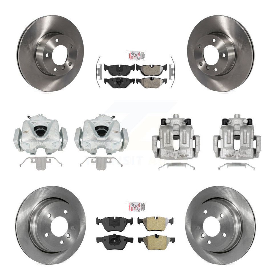 Front Rear Disc Brake Caliper Rotors And Semi-Metallic Pads Kit (10Pc) For 2008 BMW 328xi To 08 07 KC8-102272N