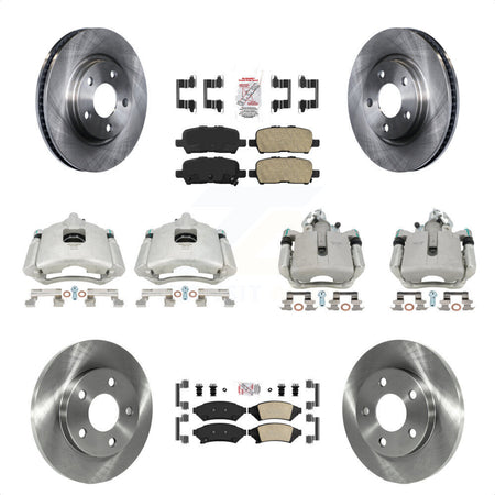 Front Rear Disc Brake Caliper Rotors And Ceramic Pads Kit (10Pc) For Pontiac Grand Prix Buick LaCrosse Allure KC8-102275N by Transit Auto