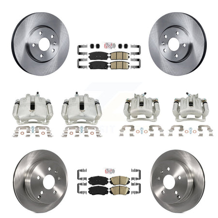 Front Rear Brake Caliper Rotors Ceramic Pad Kit (10Pc) For Chevrolet Equinox GMC Terrain KC8-102280N