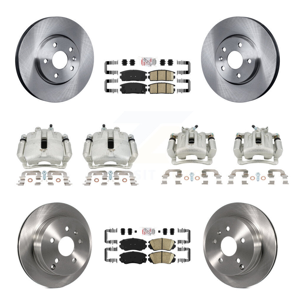 Front Rear Brake Caliper Rotors Ceramic Pad Kit (10Pc) For Chevrolet Equinox GMC Terrain KC8-102281N