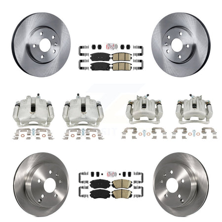 Front Rear Brake Caliper Rotors Ceramic Pad Kit (10Pc) For Chevrolet Equinox GMC Terrain KC8-102281N