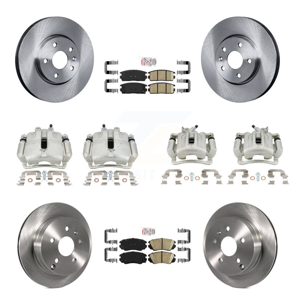 Front Rear Brake Caliper Rotors Ceramic Pad Kit (10Pc) For Chevrolet Equinox GMC Terrain KC8-102282N