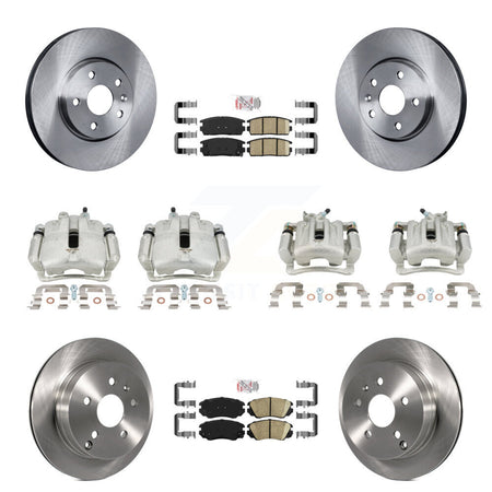 Front Rear Brake Caliper Rotors Ceramic Pad Kit (10Pc) For Chevrolet Equinox GMC Terrain KC8-102282N