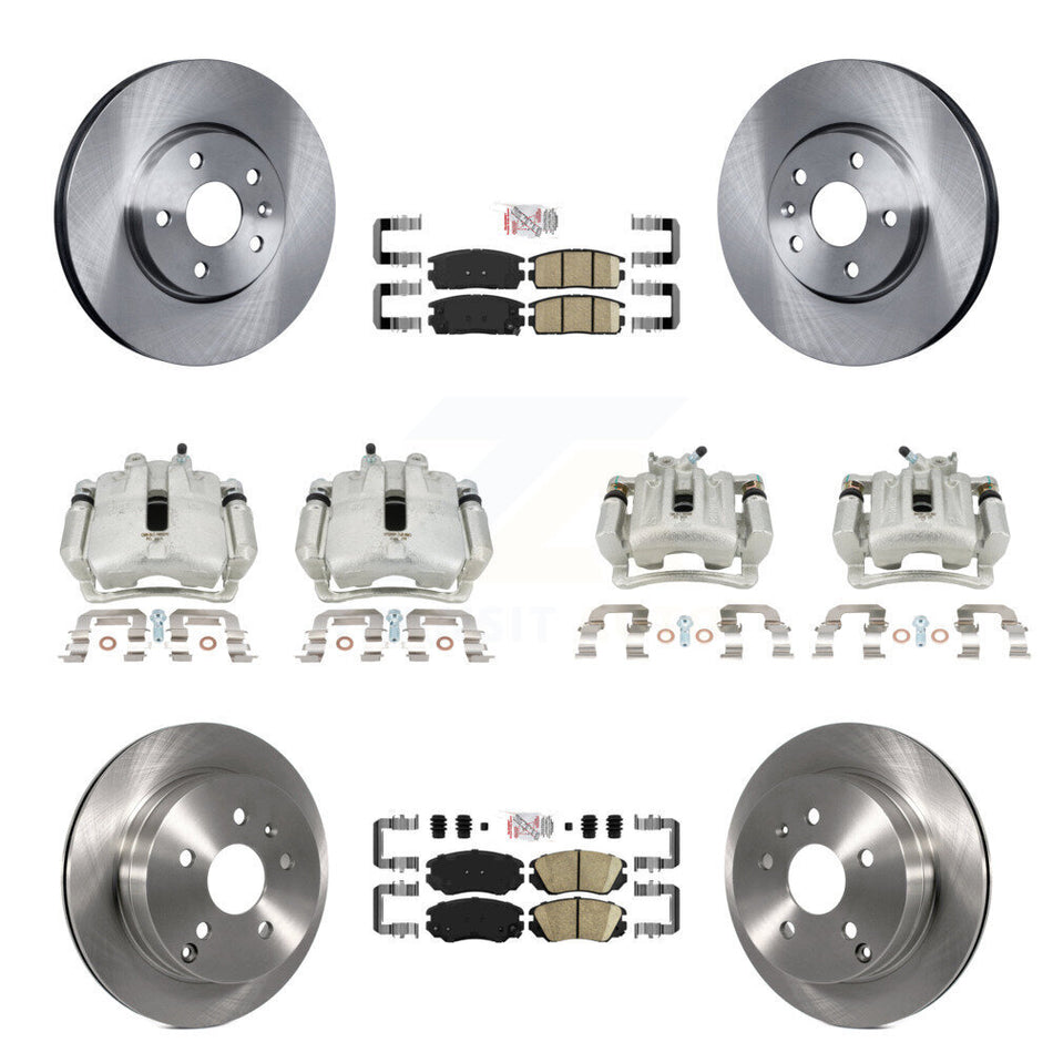 Front Rear Brake Caliper Rotors Ceramic Pad Kit (10Pc) For Chevrolet Equinox GMC Terrain KC8-102283N