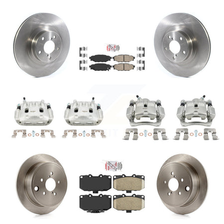 Front Rear Disc Brake Caliper Rotor & Ceramic Pad Kit (10Pc) For 2008 Subaru Impreza WRX KC8-102288N