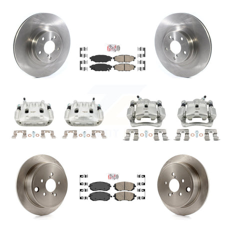 Front Rear Brake Caliper Rotors & Ceramic Pad Kit (10Pc) For Subaru Impreza Forester WRX KC8-102289N