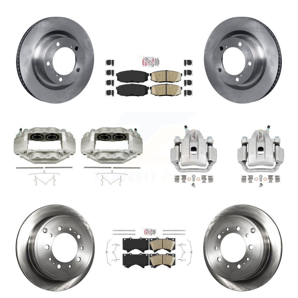 Front Rear Disc Brake Caliper Rotor And Ceramic Pad Kit (10Pc) For Toyota Tundra Sequoia KC8-102291N