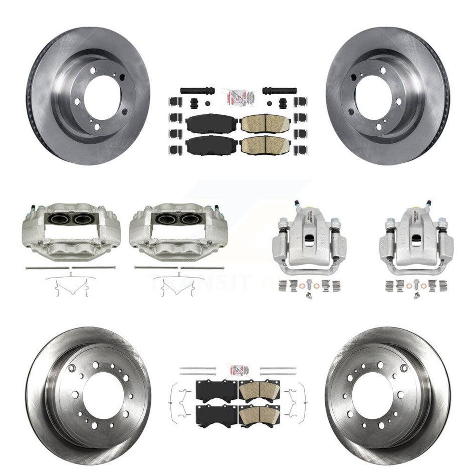 Front Rear Disc Brake Caliper Rotor And Ceramic Pad Kit (10Pc) For Toyota Tundra Sequoia KC8-102293N