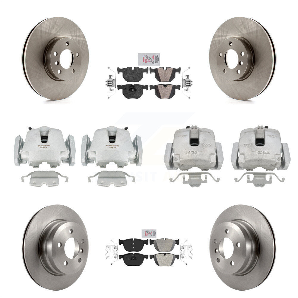 Front Rear Disc Brake Caliper Rotors And Semi-Metallic Pads Kit (10Pc) For BMW X5 X6 KC8-102338N by Transit Auto