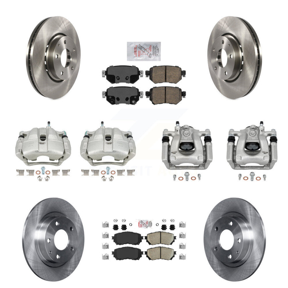 Front Rear Brake Caliper Rotors & Ceramic Pad Kit (10Pc) For Mazda 6 Naturally Aspirated KC8-102345N