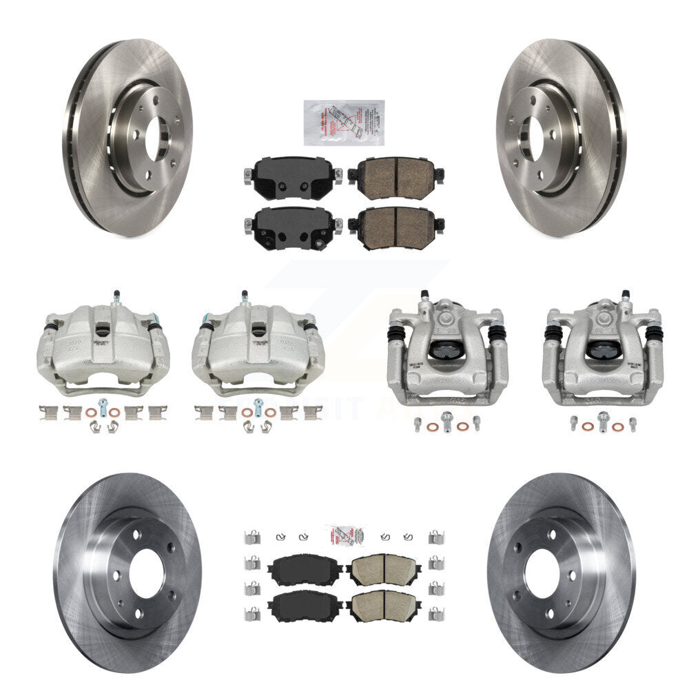 Front Rear Brake Caliper Rotors & Ceramic Pad Kit (10Pc) For Mazda 6 Naturally Aspirated KC8-102346N