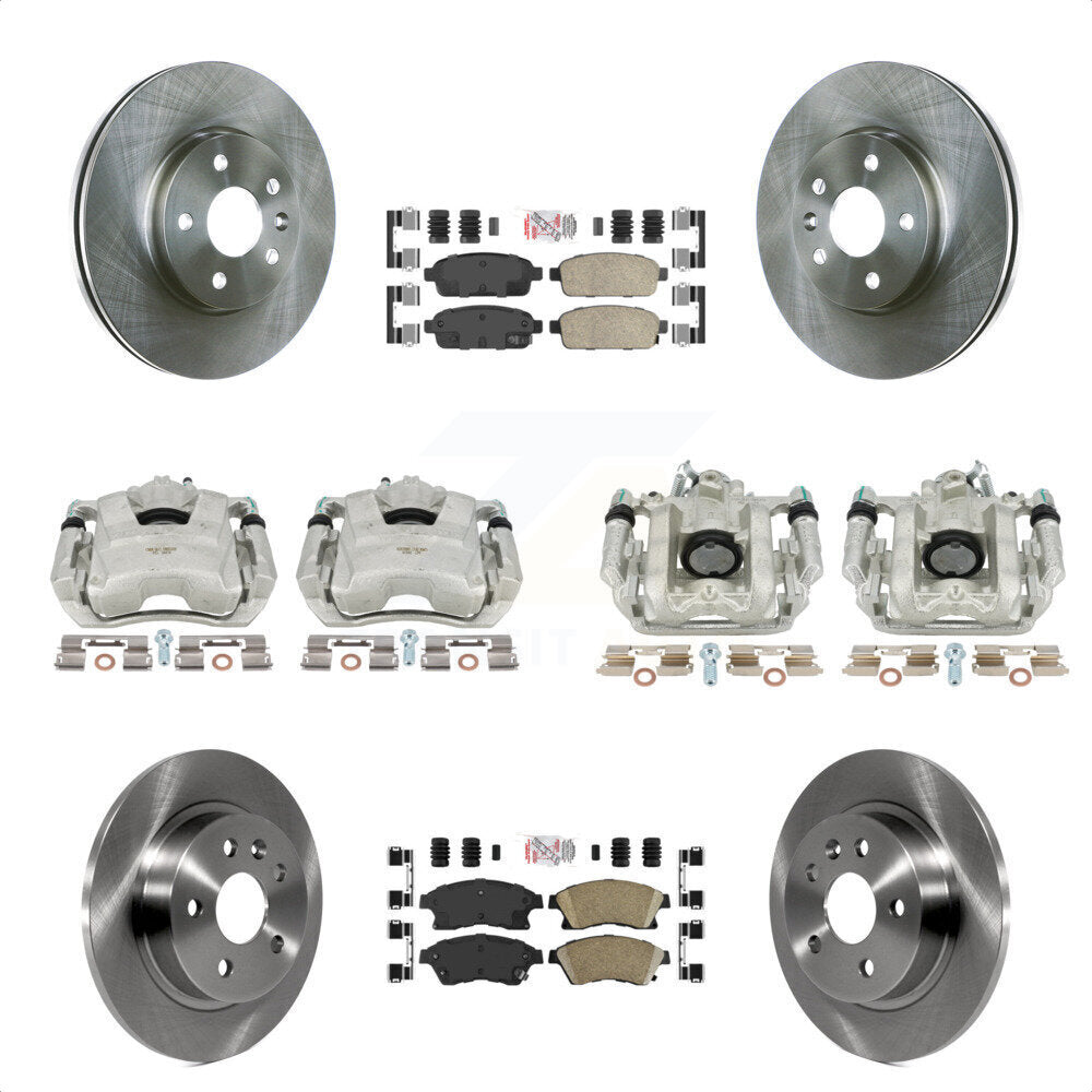 Front Rear Disc Brake Caliper Rotors And Ceramic Pads Kit (10Pc) For Chevrolet Cruze Limited KC8-102397N by Transit Auto