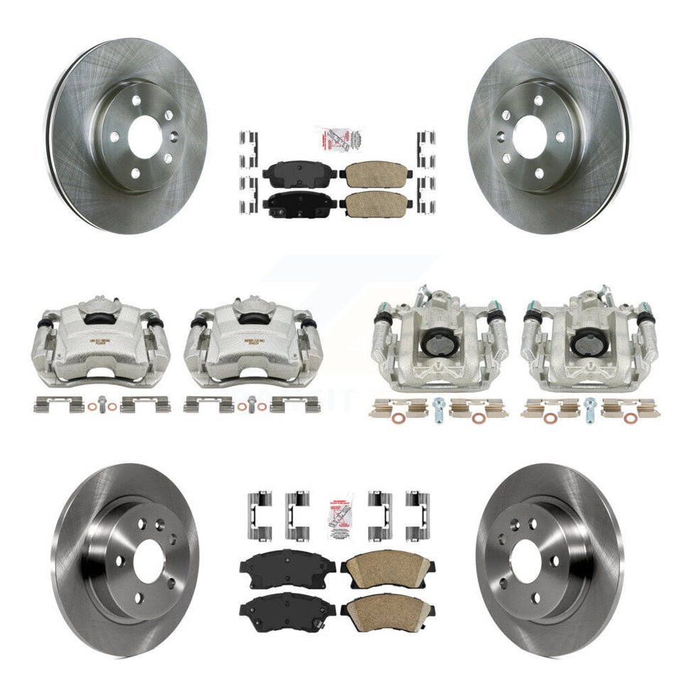 Front Rear Disc Brake Caliper Rotors And Ceramic Pads Kit (10Pc) For Chevrolet Cruze Limited KC8-102400N