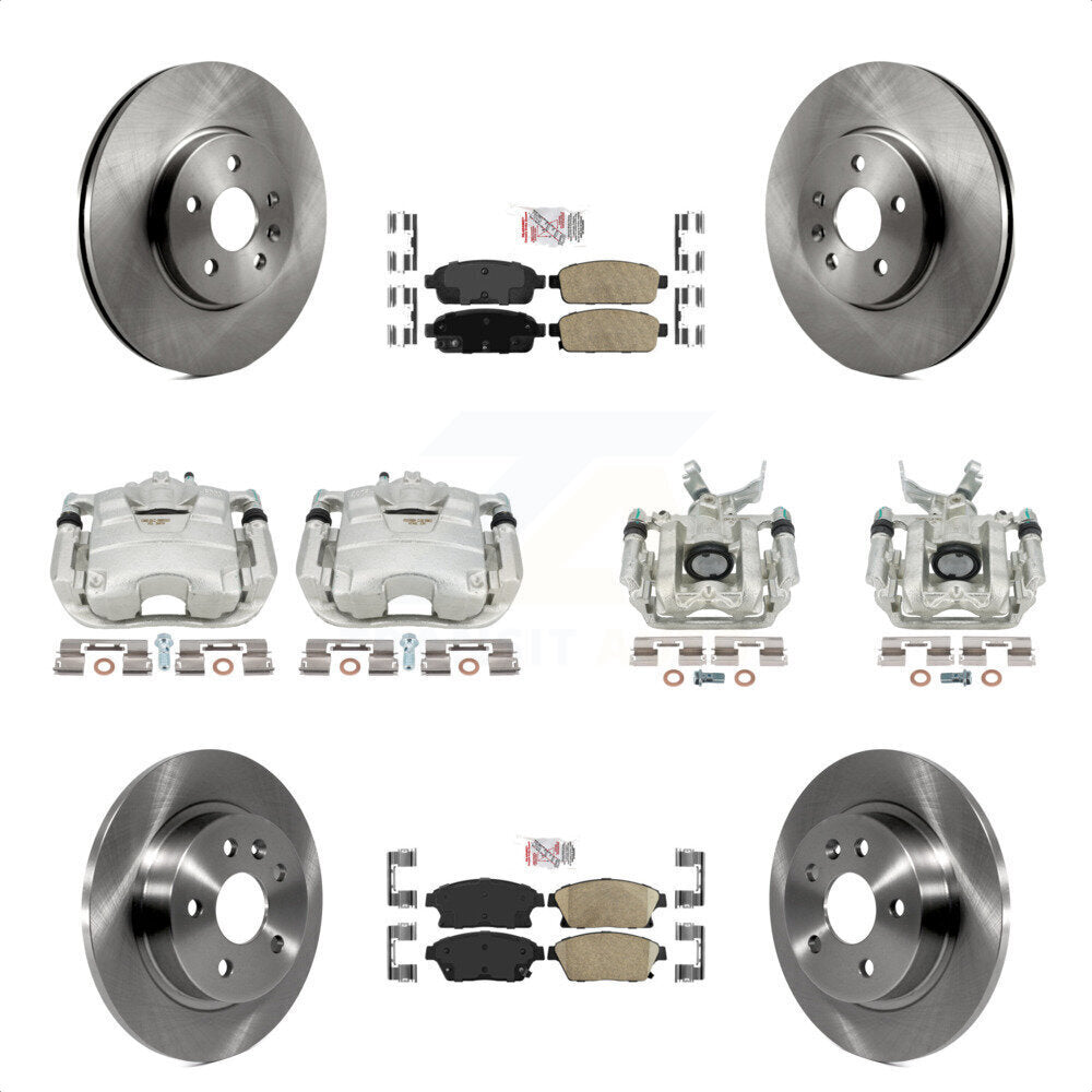 Front Rear Disc Brake Caliper Rotors And Ceramic Pads Kit (10Pc) For 2013-2017 Buick Encore Chevrolet Trax KC8-102412N by Transit Auto