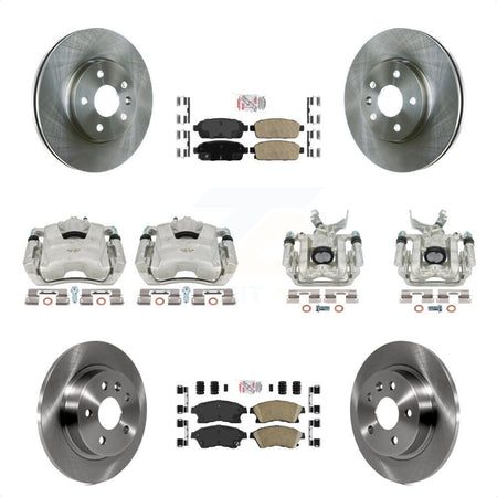 Front Rear Disc Brake Caliper Rotors And Ceramic Pads Kit (10Pc) For Chevrolet Sonic KC8-102419N by Transit Auto